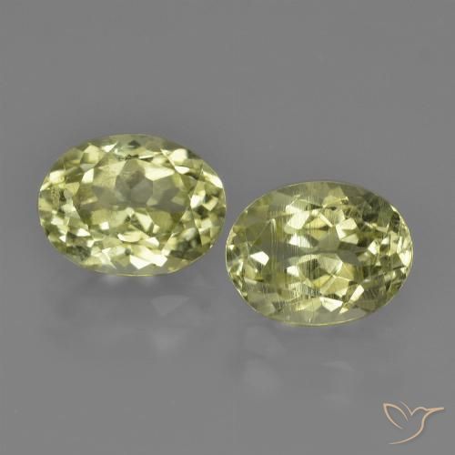 Sillimanita amarela de 3,06 quilates, corte oval de 8 x 6,1 mm do Sri Lanka, Photo A
