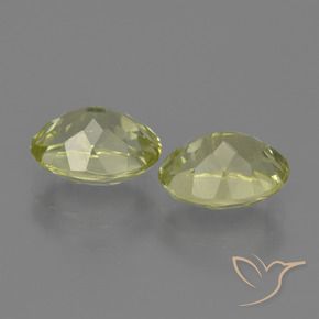 Sillimanite Gemstones in 8 x 6 mm (calibrated) Size for Sale, Sillimanite Stones in Greenish Yellow Color