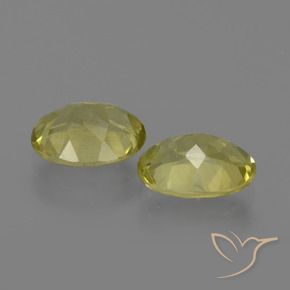 Sillimanite Gemstones in 8 x 6 mm (calibrated) Size for Sale, Sillimanite Stones in Medium Yellow Color