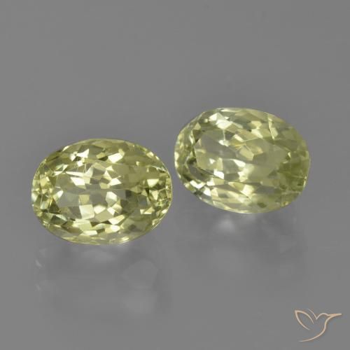 3.27 ctw Yellow Sillimanite Stones, Natural Sillimanite in Oval Facet Shape for Sale