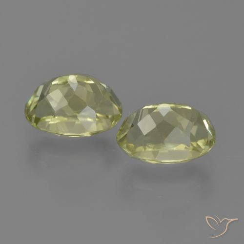 Sillimanite Gemstones in 8 x 6 mm (calibrated) Size for Sale, Sillimanite Stones in Greenish Yellow Color