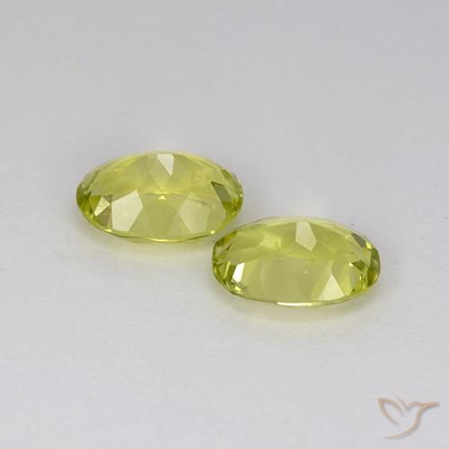 Sillimanite Gemstones in 8 x 6 mm (calibrated) Size for Sale, Sillimanite Stones in Medium Yellow Color