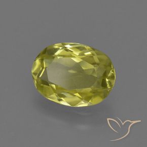 1.13 ct Yellow Sillimanite Stone, Natural Sillimanite in Oval Facet Shape for Sale