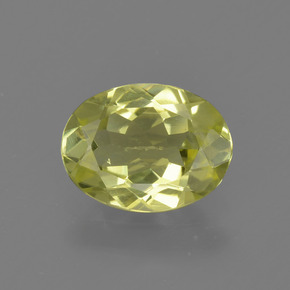 Светло-зеленовато-желтый Силлиманит Камень - 1.1ct Фасетный Овал (ID: 411646)