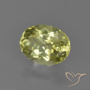 1.24 ct Yellow Sillimanite Stone, Natural Sillimanite in Oval Facet Shape for Sale