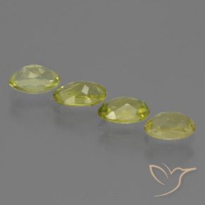 Sillimanite Gemstones in 6 x 4 mm (calibrated) Size for Sale, Sillimanite Stones in Medium Yellow Color