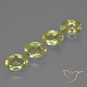 3.03 ctw Yellow Sillimanite Stones, Natural Sillimanite in Oval Facet Shape for Sale