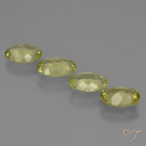 Sillimanite Gemstones in 8 x 6 mm (calibrated) Size for Sale, Sillimanite Stones in Medium Yellow Color