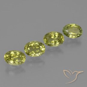 3.35 ctw Yellow Sillimanite Stones, Natural Sillimanite in Oval Facet Shape for Sale