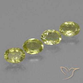 2.94 ctw Yellow Sillimanite Stones, Natural Sillimanite in Oval Facet Shape for Sale