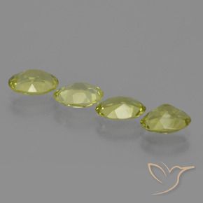 Sillimanite Gemstones in 7 x 5 mm (calibrated) Size for Sale, Sillimanite Stones in Green Yellow Color