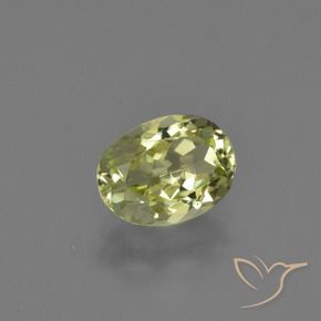 1.40 ct Yellow Sillimanite Stone, Natural Sillimanite in Oval Facet Shape for Sale