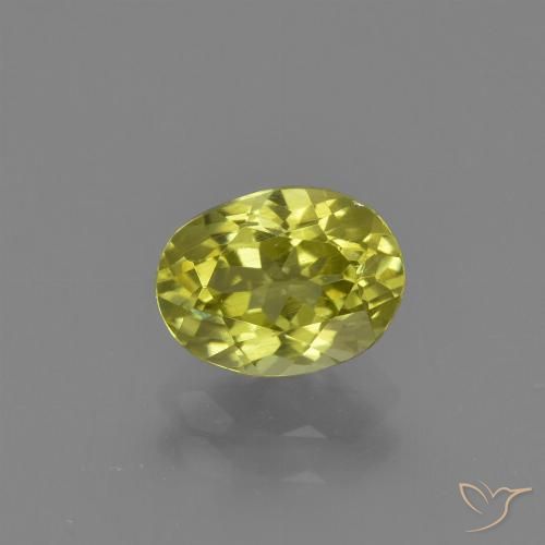 Желтый силлиманит 1,37 карат, овальная огранка 7,7 x 5,8 мм из Шри-Ланки, Photo A