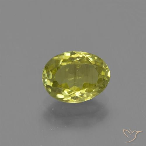 Желтый силлиманит 1,33 карат, овальная огранка 8 x 6 мм из Шри-Ланки, Photo A