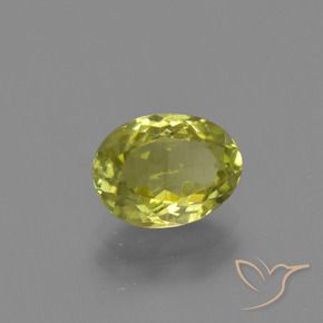 1.33 ct Yellow Sillimanite Stone, Natural Sillimanite in Oval Facet Shape for Sale
