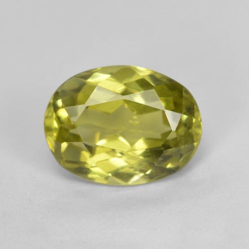 Medium Yellow Силлиманит Камень - 1.6ct Фасетный Овал (ID: 411768)