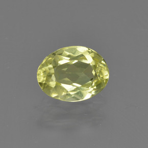 Светло-желтый Силлиманит Камень - 0.8ct Фасетный Овал (ID: 411790)