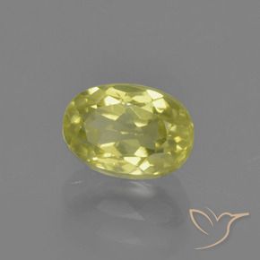 1.22 ct Yellow Sillimanite Stone, Natural Sillimanite in Oval Facet Shape for Sale