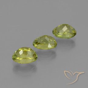 Sillimanite Gemstones in 7 x 5 mm (calibrated) Size for Sale, Sillimanite Stones in Medium Yellow Color