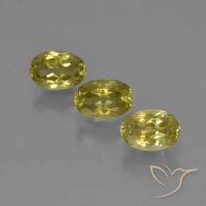 2.78 ctw Yellow Sillimanite Stones, Natural Sillimanite in Oval Facet Shape for Sale