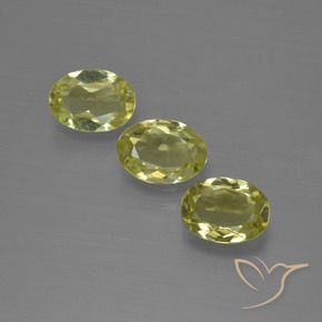 1.98 ctw Yellow Sillimanite Stones, Natural Sillimanite in Oval Facet Shape for Sale