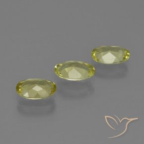 Sillimanite Gemstones in 7 x 5 mm (calibrated) Size for Sale, Sillimanite Stones in Greenish Yellow Color