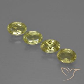 2.90 ctw Yellow Sillimanite Stones, Natural Sillimanite in Oval Facet Shape for Sale