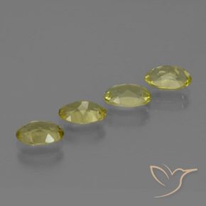 Sillimanite Gemstones in 7 x 5 mm (calibrated) Size for Sale, Sillimanite Stones in Greenish Yellow Color