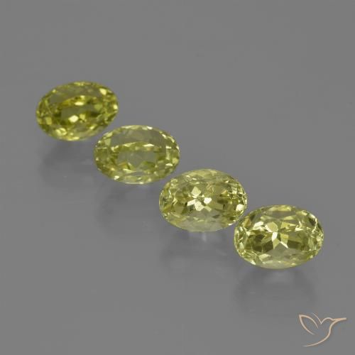 Sillimanite gialla da 4,75 ct, taglio ovale da 7,1 x 5 mm proveniente dallo Sri Lanka, Photo A
