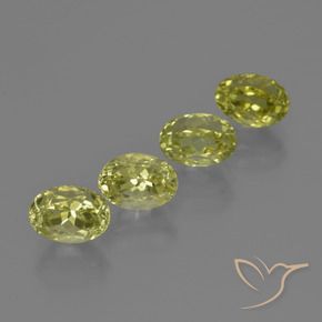 4.75 ctw Yellow Sillimanite Stones, Natural Sillimanite in Oval Facet Shape for Sale