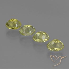 Sillimanite Gemstones in 7 x 5 mm (calibrated) Size for Sale, Sillimanite Stones in Medium Yellow Color
