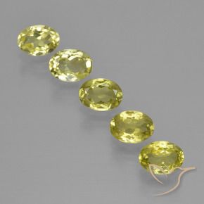 4.31 ctw Yellow Sillimanite Stones, Natural Sillimanite in Oval Facet Shape for Sale