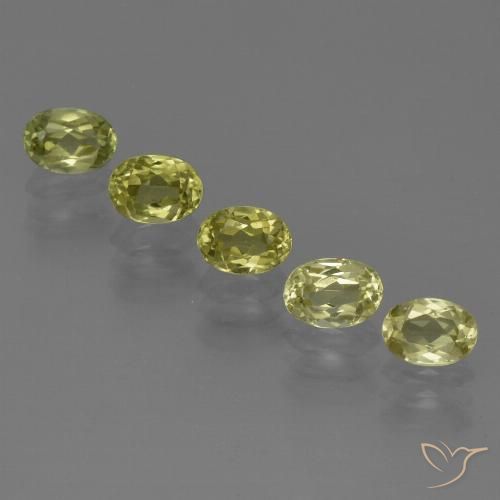 Sillimanita amarela de 2,63 quilates, corte oval de 5,7 x 4,1 mm do Sri Lanka, Photo A