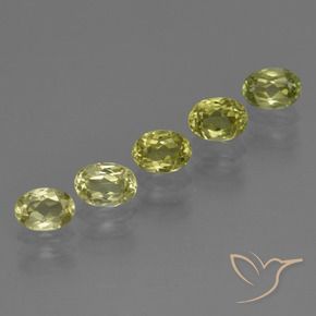 2.63 ctw Yellow Sillimanite Stones, Natural Sillimanite in Oval Facet Shape for Sale