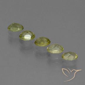 Sillimanite Gemstones in 5.7 x 4.1 mm Size for Sale, Sillimanite Stones in Greenish Yellow Color