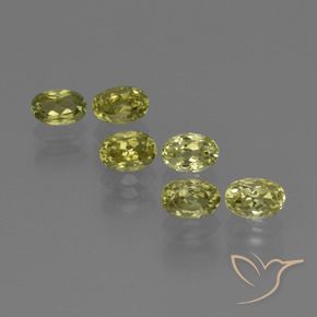 4.04 ctw Yellow Sillimanite Stones, Natural Sillimanite in Oval Facet Shape for Sale