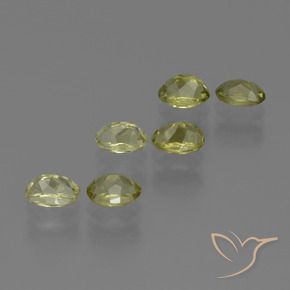 Sillimanite Gemstones in 6 x 4 mm (calibrated) Size for Sale, Sillimanite Stones in Greenish Yellow Color
