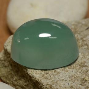 33.16 ct Green Smithsonite Stone, Natural Smithsonite in Oval Cabochon Shape for Sale