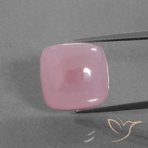 26,17 ct kissenschliff rosa Smithsonit aus Mexiko, Größe 14,9 x 14,7mm, Garantiert natürlicher Edelstein, Transparent Reinheit, 1 Stück Smithsonit in Mittelrosa Rosa Farbe, Mohs-Härte von 5, Photo A