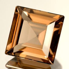 4.14 ct Brown Smoky Quartz Stone, Natural Smoky Quartz in Square Facet Shape for Sale