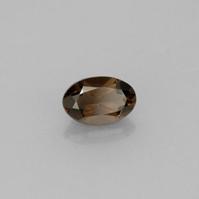 0.49 ct Brown Smoky Quartz Stone, Natural Smoky Quartz in Oval Facet Shape for Sale