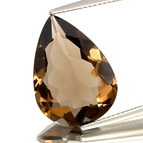 10.97 ct Brown Smoky Quartz Stone, Natural Smoky Quartz in Pear Facet Shape for Sale
