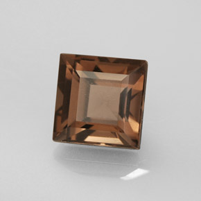 1.23 ct Brown Smoky Quartz Stone, Natural Smoky Quartz in Square Facet Shape for Sale