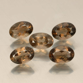 1.87 ct Brown Smoky Quartz Gemstone, Smoky Quartz Gem in Oval Facet Shape for Sale.