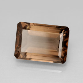 7.71 ct Brown Smoky Quartz Gemstone, Smoky Quartz Gem in Octagon Facet Shape for Sale.