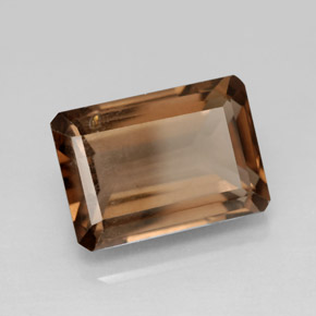 7.71 ct Brown Smoky Quartz Stone, Natural Smoky Quartz in Octagon Facet Shape for Sale