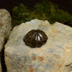 Smoky Quartz Gemstone in 15.8 x 15.5 mm Size for Sale, Smoky Quartz Stone in Hickory Brown Color