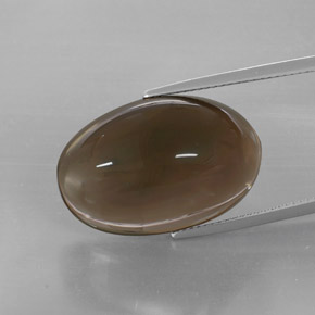 32.73 ct Brown Smoky Quartz Gemstone, Smoky Quartz Gem in Oval Cabochon Shape for Sale.
