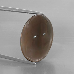 32.73 ct Brown Smoky Quartz Stone, Natural Smoky Quartz in Oval Cabochon Shape for Sale