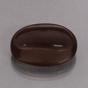 31.15 ct Brown Smoky Quartz Gemstone, Smoky Quartz Gem in Oval Cabochon Shape for Sale.